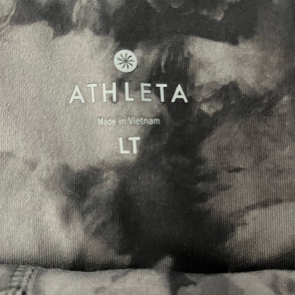 ATHLETA Women's Light & Dark Gray Colored Cloud Design Leggings (Large) - Picture 4 of 6